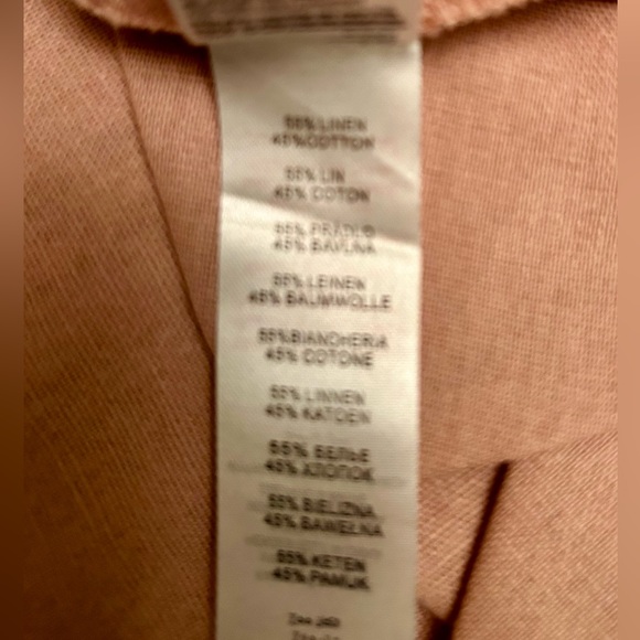 NWT APRICOT Linen Spaghetti Strap Dress Dusty Rose - Picture 8 of 8